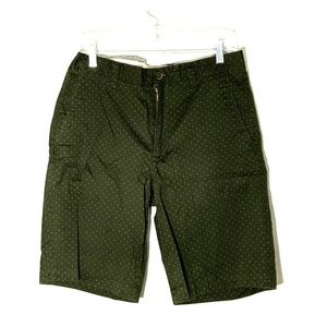 J. Crew Dark Green Polka Dot Shorts